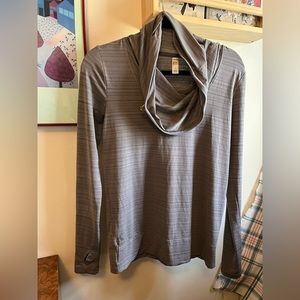 Lole Gray Cowl Neck Sweater activewear size Small